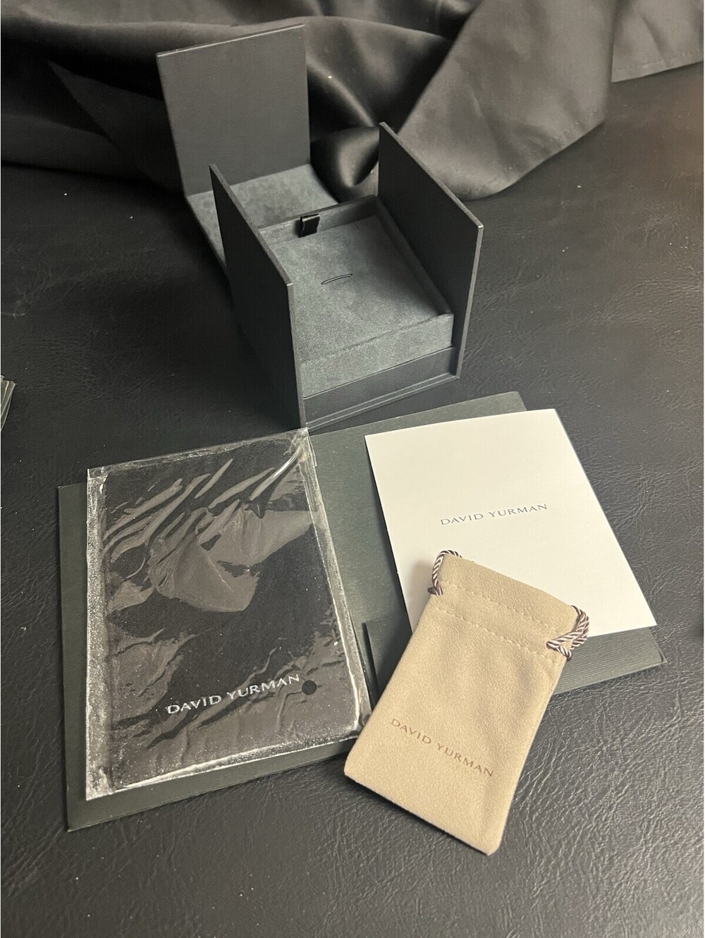 David Yurman Jewelry Empty Box Only Necklace Bracelet Pendant + Cloth Case